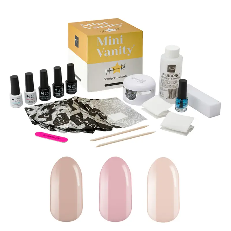 Kit Portatile MINI VANITY Semipermanente e manicure LCI - 3 Colori - SKIN