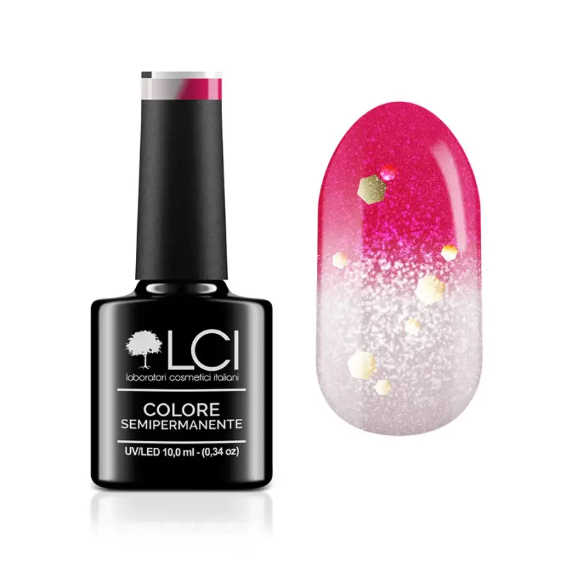 Smalto Semipermanente LCI - Rosa Big Babol Glitter