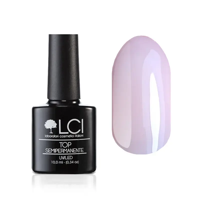 Top Coat GLOSSY - gloss effect PINK 10 ml LCI - Lattiginoso