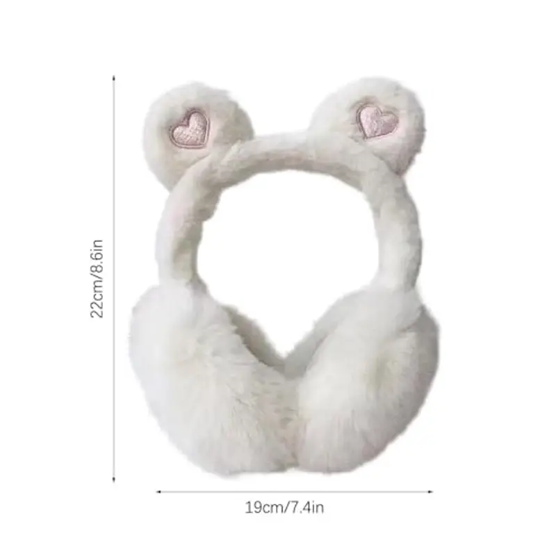 LdawyDE Paraorecchie Donna, Paraorecchie Caldi Invernali in Peluche Bambini Ragazze Orecchie da Orso Carino Scalda miniatura 2