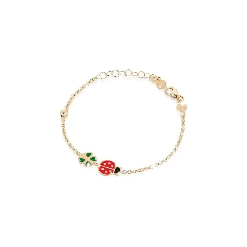 Bracciale Fortuna Con Coccinella E Quadrifoglio - Le Bebe