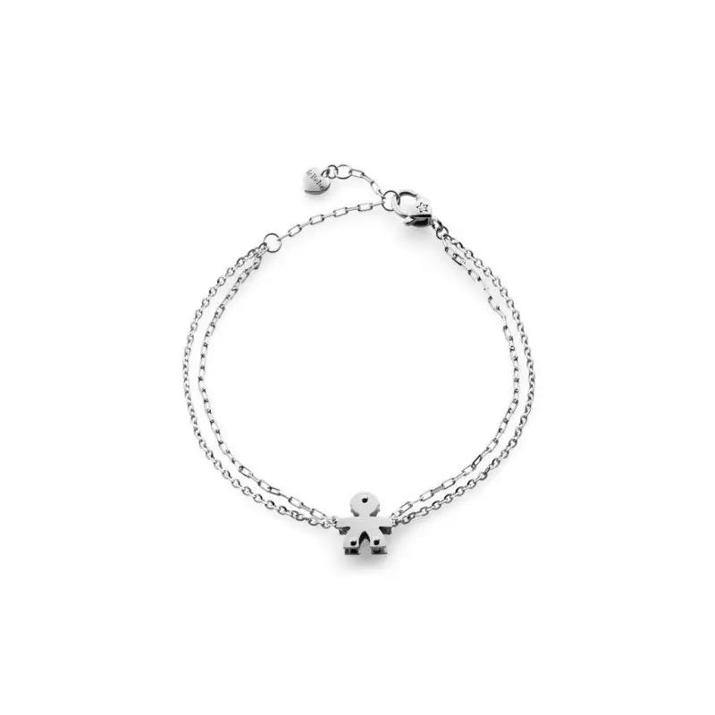 Bracciale I Classici Con Sagoma Bimbo In Oro Bianco