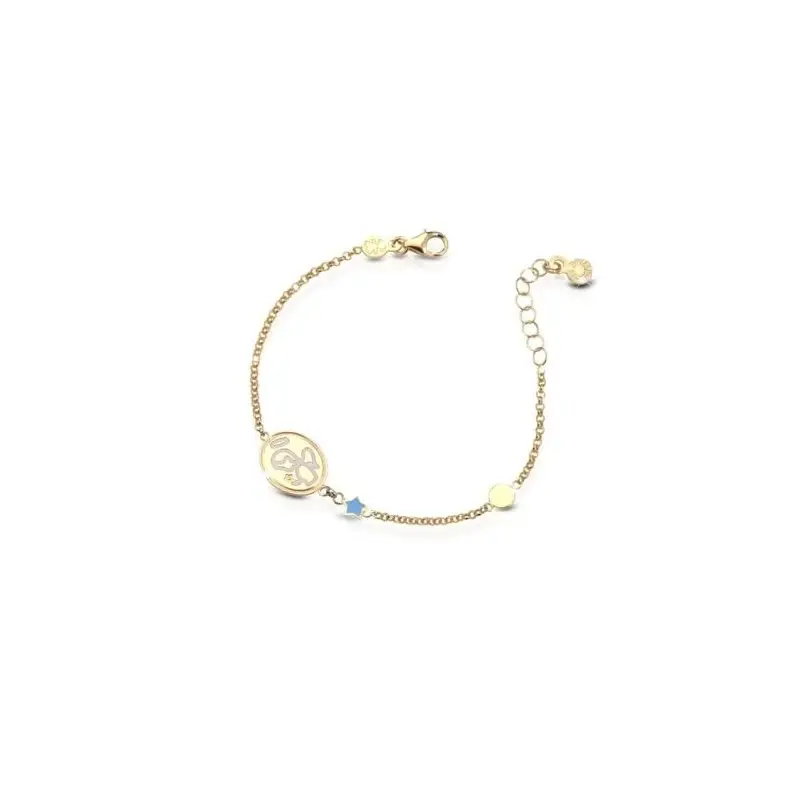 Bracciale Proteggimi Con Angioletto In Oro Giallo - Le Bebe