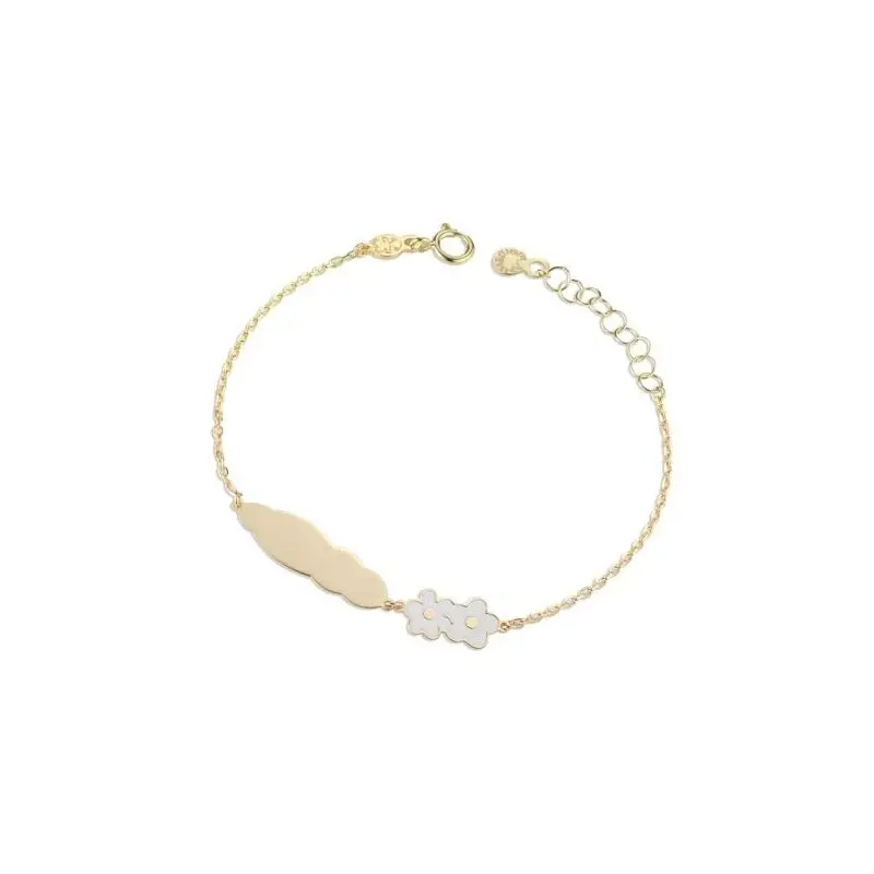 Bracciale Toys Con Fiori E Targhetta Nuvola - Le Bebe