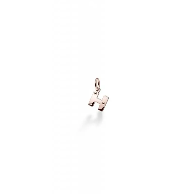 Charm Lettera H - Oro Rosa E Argento - Le Bebe
