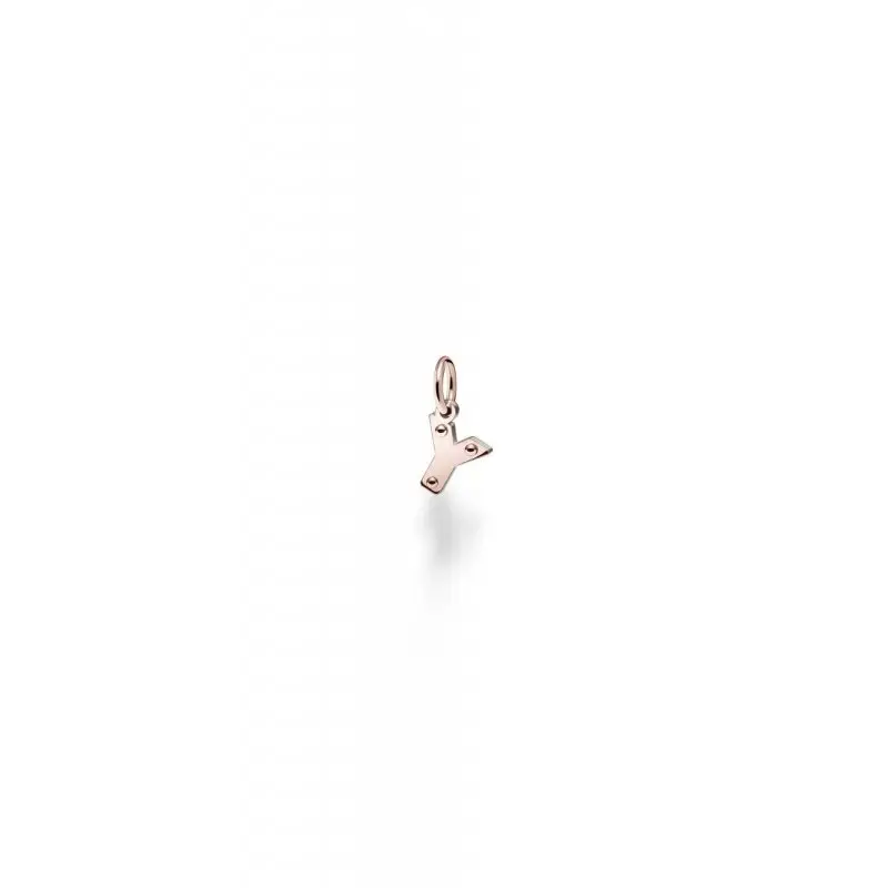 Charm Lettera Y - Oro Rosa E Argento - Le Bebe