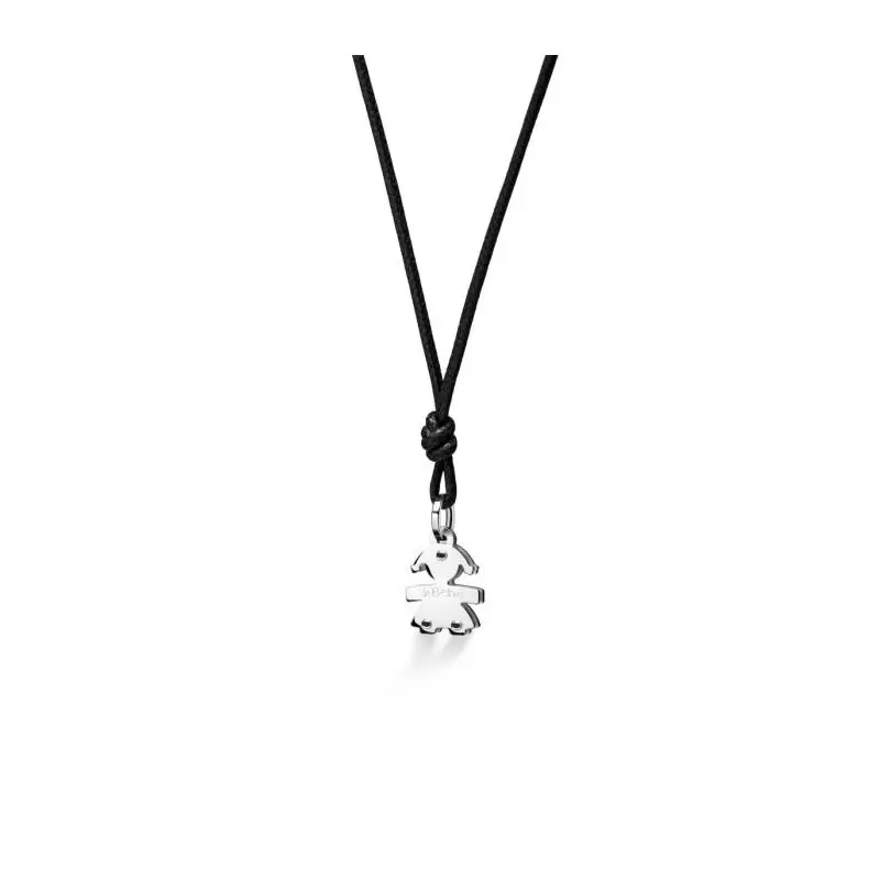 Ciondolo I Classici Con Sagoma Bimba In Oro Bianco - Le Bebe