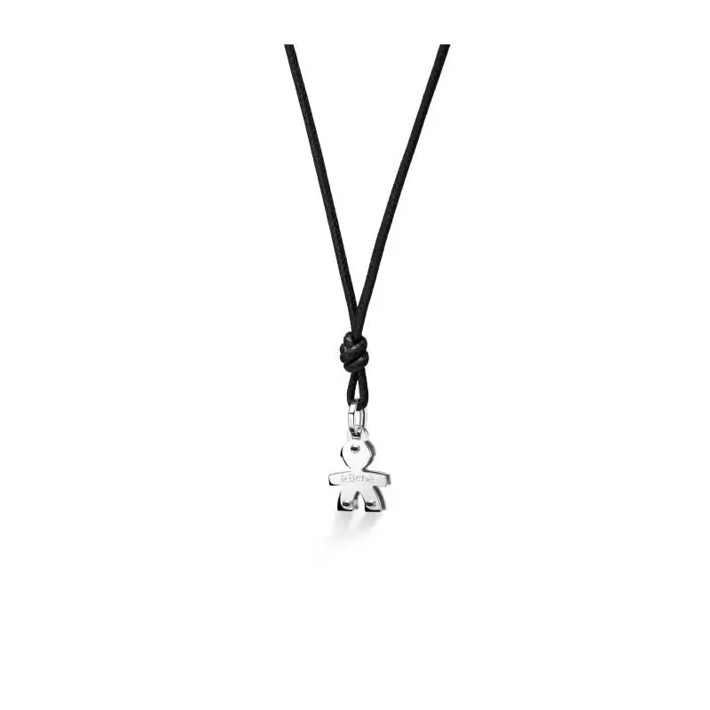 Ciondolo I Classici Con Sagoma Bimbo In Oro Bianco - Le Bebe