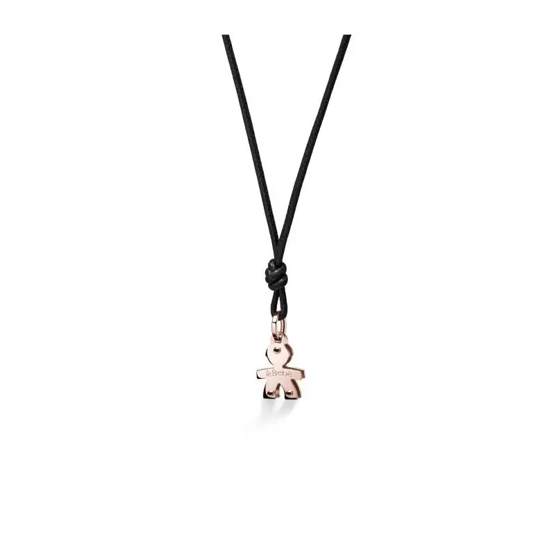 Ciondolo I Classici Con Sagoma Bimbo In Oro Rosa - Le Bebe