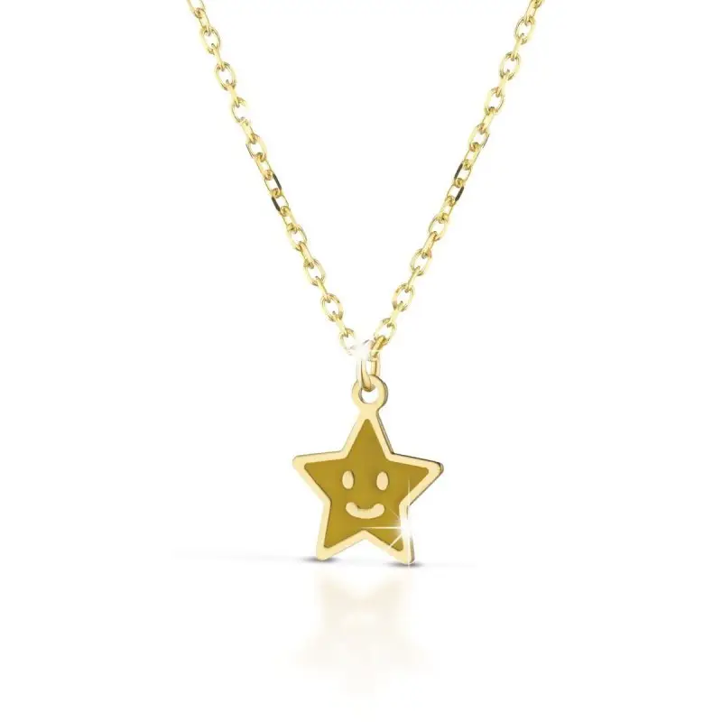 Collana Fortuna In Oro Giallo Con Stella - Le Bebe