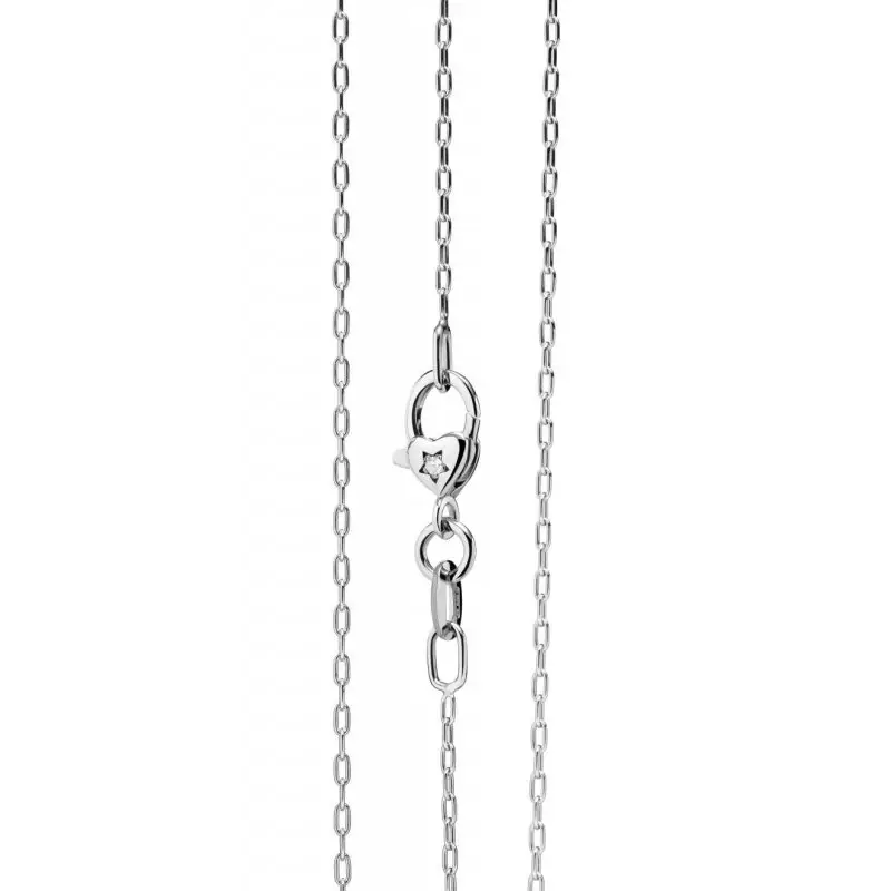 Collana In Oro Bianco Con Diamantino - Le Bebe