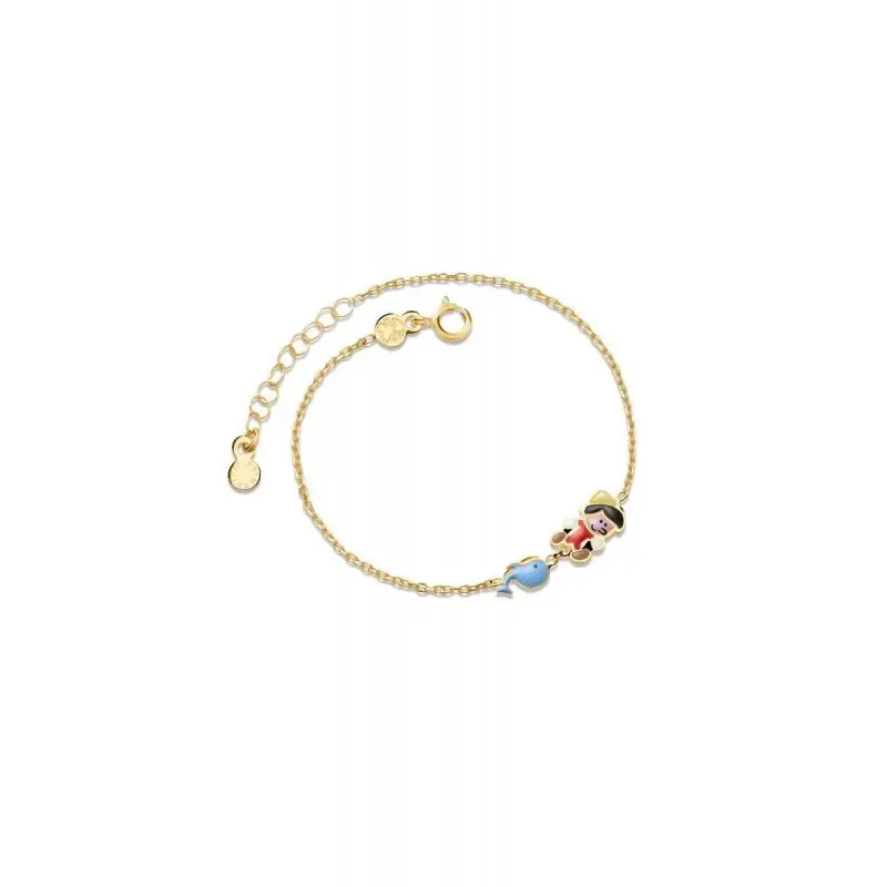 Fiabe ♡ Bracciale Oro Giallo Pinocchio