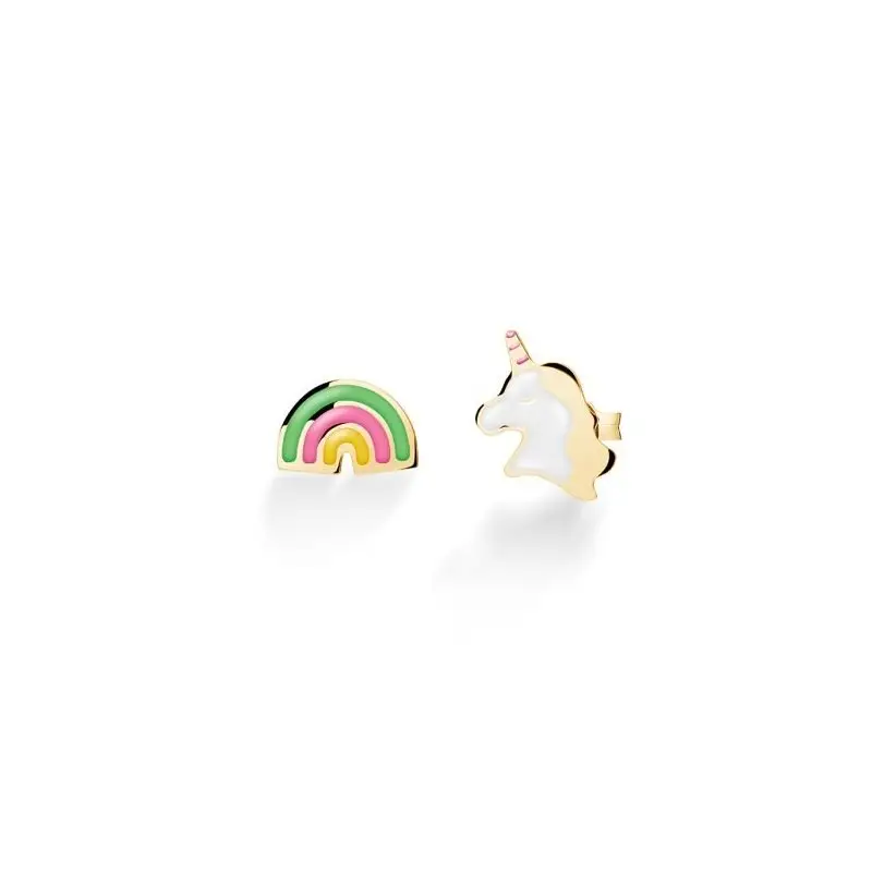 Orecchini Toys Con Unicorno E Arcobaleno - Le Bebe