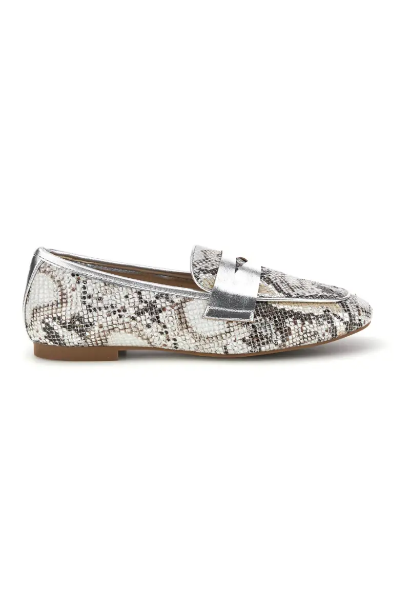 Mocassini beige stampa animalier Le havre paris TW26S2300807 [ARGENTO]