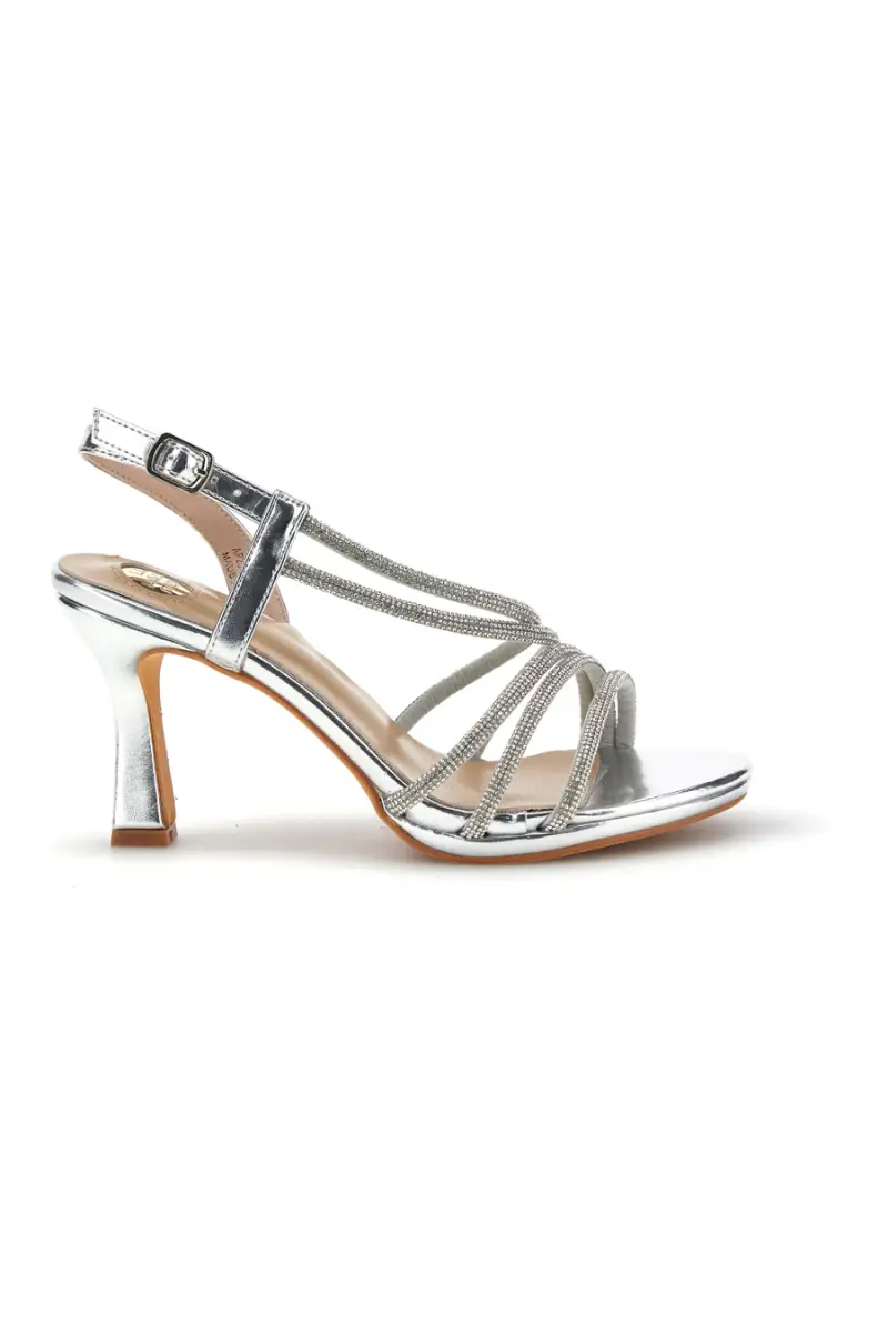 Sandali Argento con tacco alto e cinturino Le havre paris Ap25s9117 [ARGENTO]