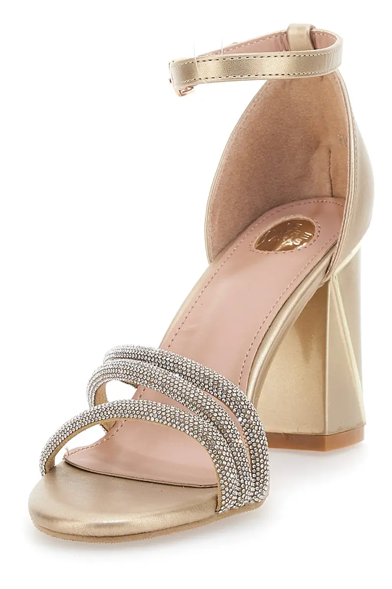 Sandali Oro con Tacco Le Havre Paris 233 [ORO] miniatura 3