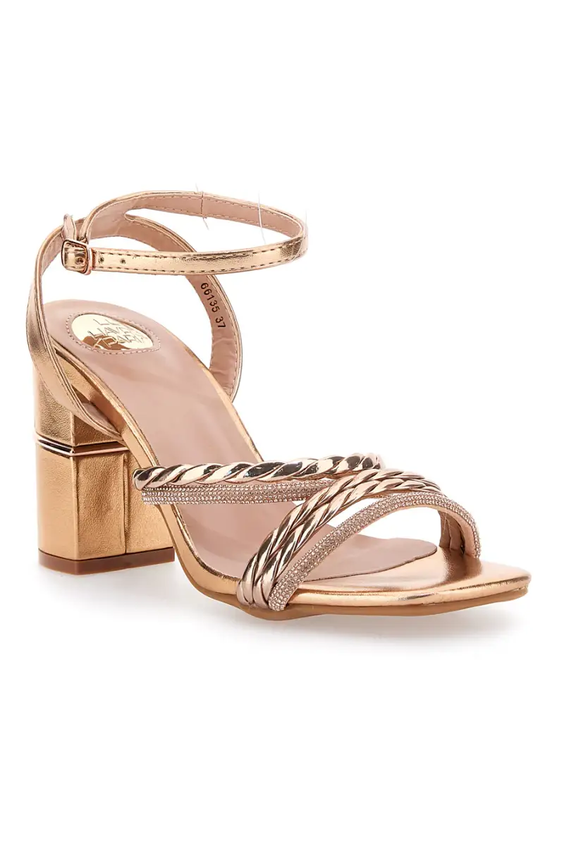 Sandalo Champagne con tacco alto LE HAVRE PARIS 66135 [CHAMPAGNE] miniatura 2