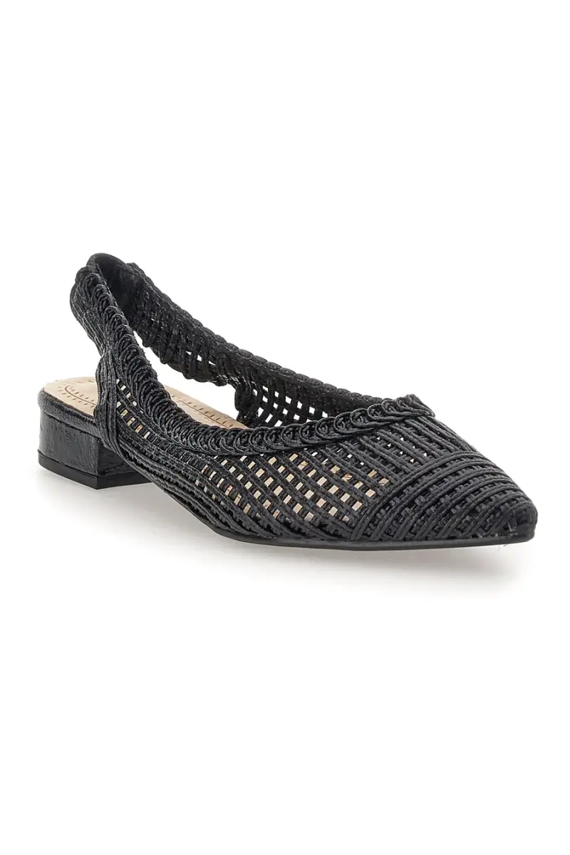 Slingback da donna nere traforate con tacco basso Le Havre GZ2405273 [NERO] miniatura 2