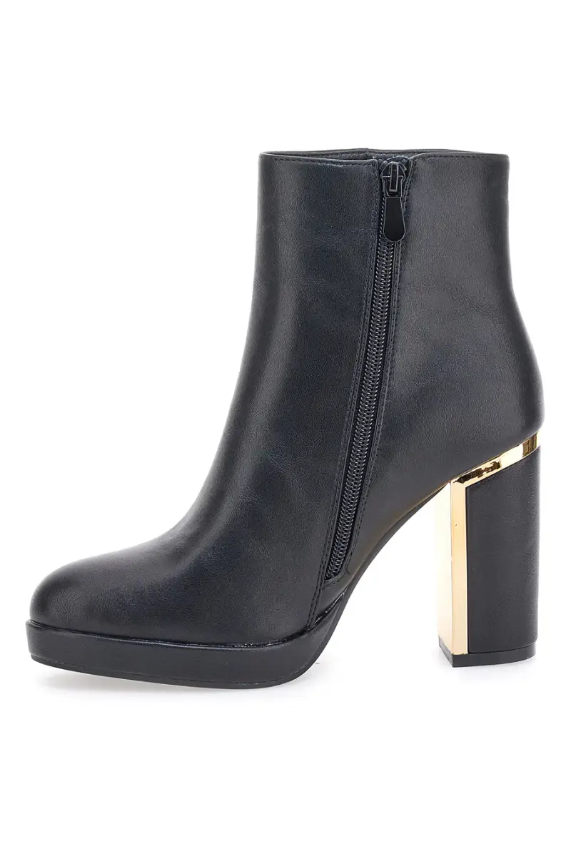 Stivaletti Neri con Dettagli Dorati e Tacco Alto Le Havre Paris RQ23WT8 [NERO] miniatura 5