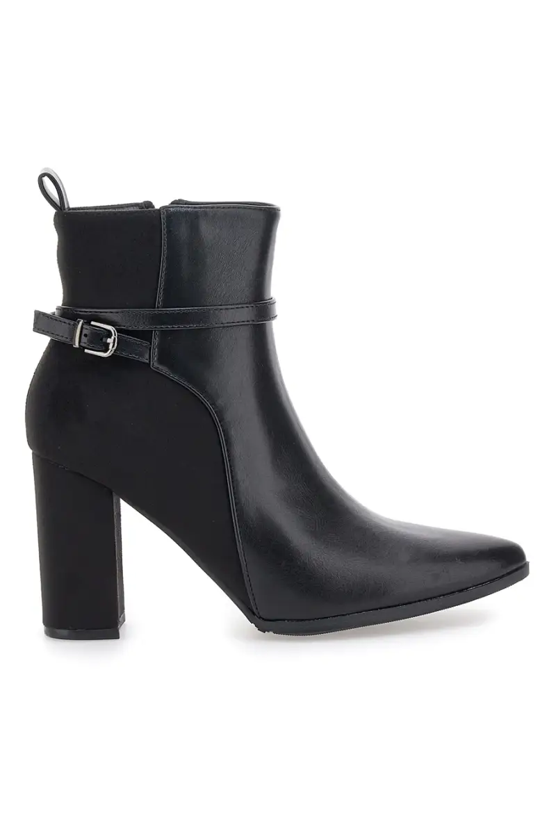 Stivaletti neri con tacco alto e cinturino alla caviglia Le Havre Paris 6001 [NERO]