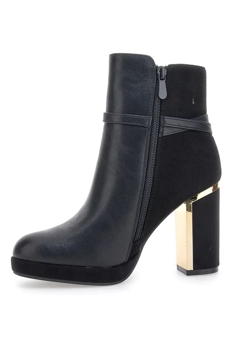 Stivaletti Nero con Tacco Alto e Plateau e Dettagli Dorati Le Havre Paris RQ23WT7 [NERO] miniatura 4