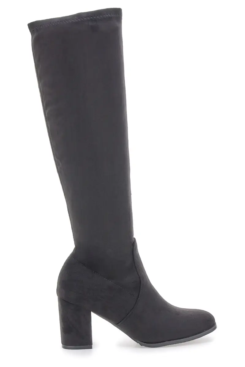 Stivali neri al ginocchio con tacco largo Le Havre Paris 8002 [NERO]