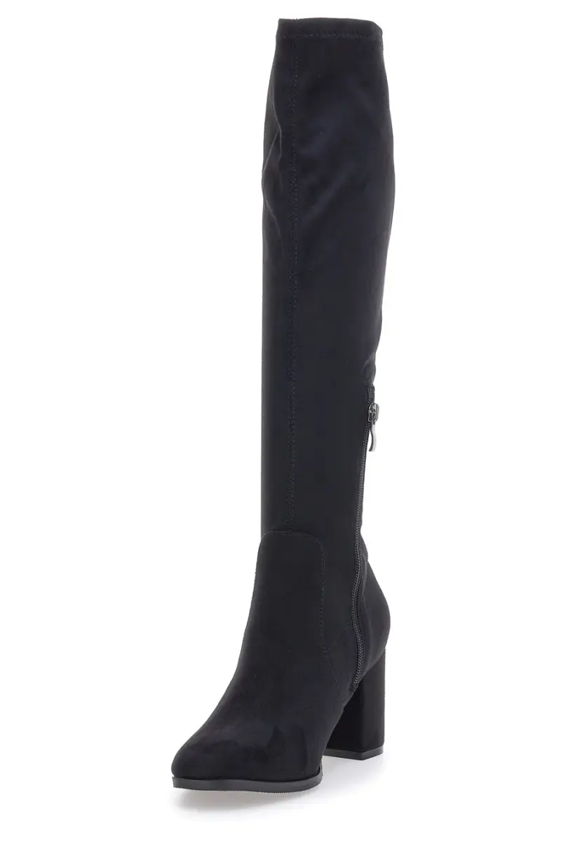 Stivali neri Alti al Ginocchio con Tacco a Blocco LE HAVRE PARIS 1241 [NERO] miniatura 5
