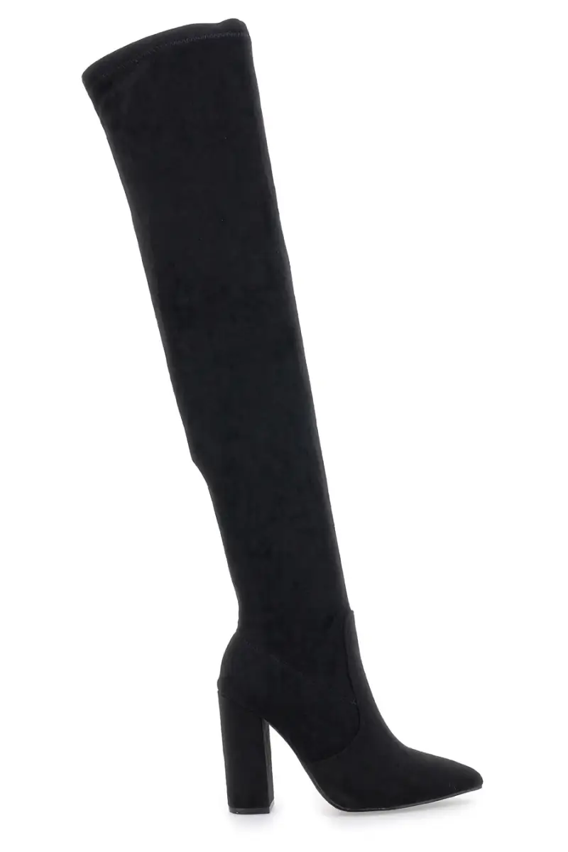 Stivali neri alti con tacco largo Le Havre Paris C2173 [NERO] miniatura 2