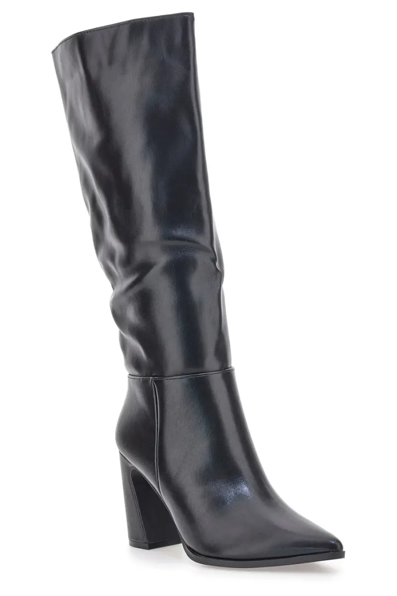 Stivali neri con tacco svasato LE HAVRE Paris 802 [NERO] miniatura 2