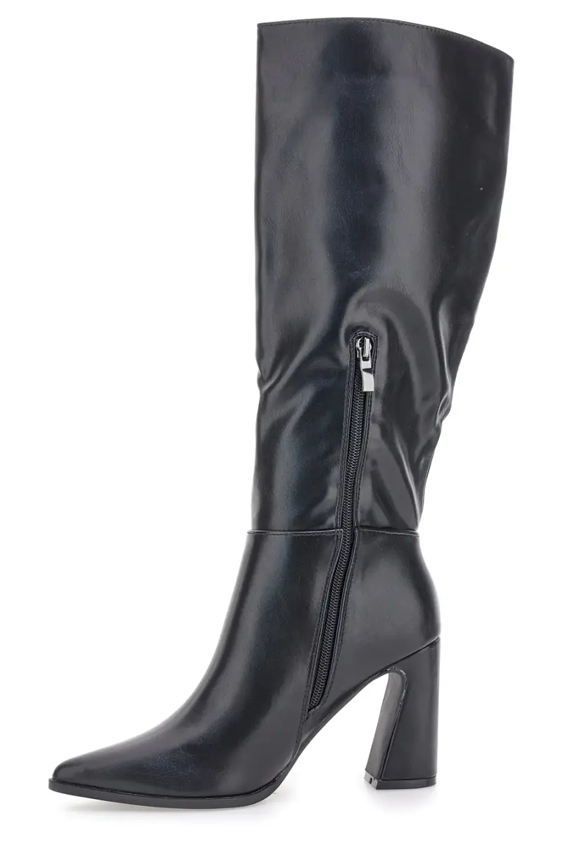 Stivali neri con tacco svasato LE HAVRE Paris 802 [NERO] miniatura 4