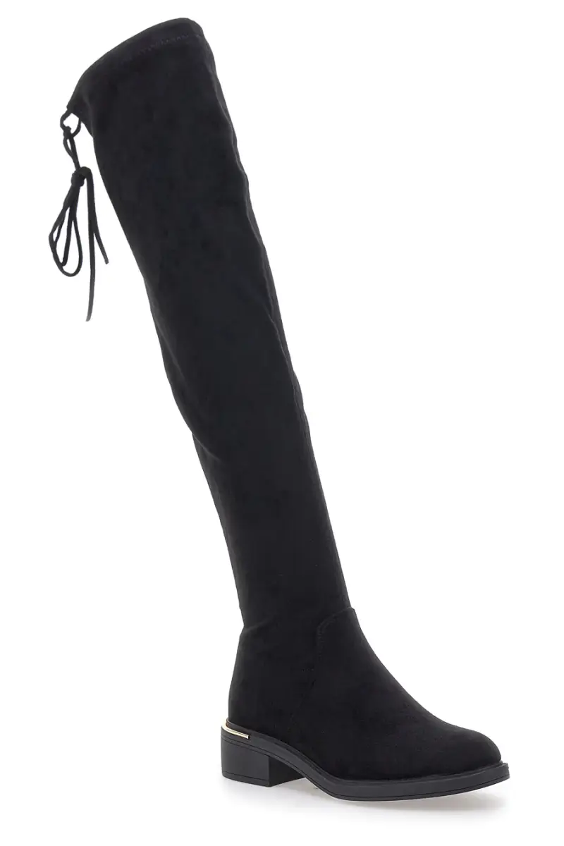 Stivali neri sopra al ginocchio con laccetto Le Havre Paris B20232 [NERO] miniatura 5