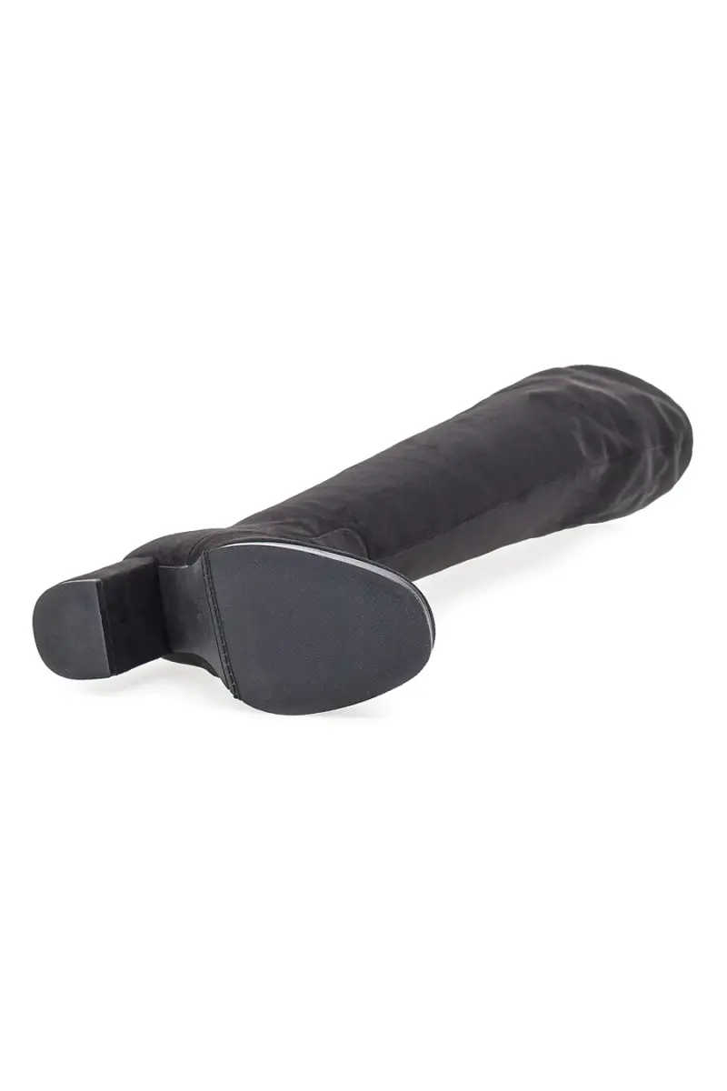 Stivali neri sopra il ginocchio con tacco Le Havre Paris 8001 [NERO] miniatura 5