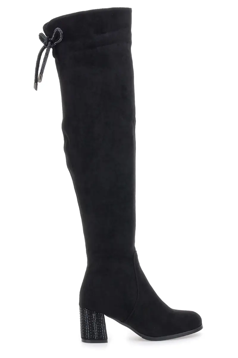 Stivali Neri Sopra il Ginocchio Con Tacco Le Havre Paris KSLTZ3013 [NERO]