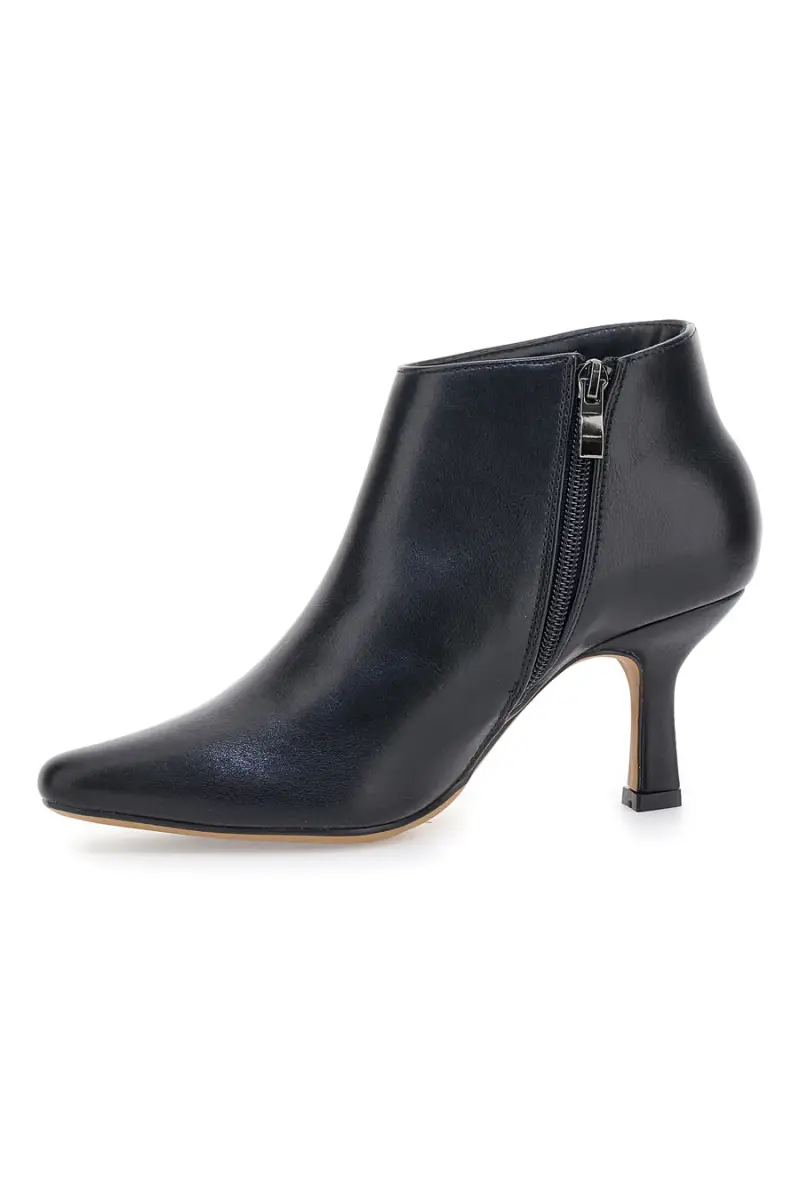 Tronchetti neri con tacco sottile Le Havre Paris 7001 [NERO] miniatura 4