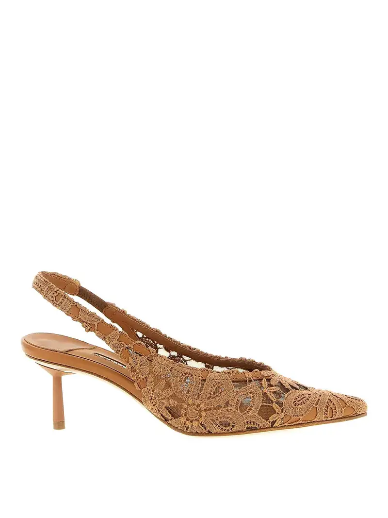 Slingback Chantilly Marrone