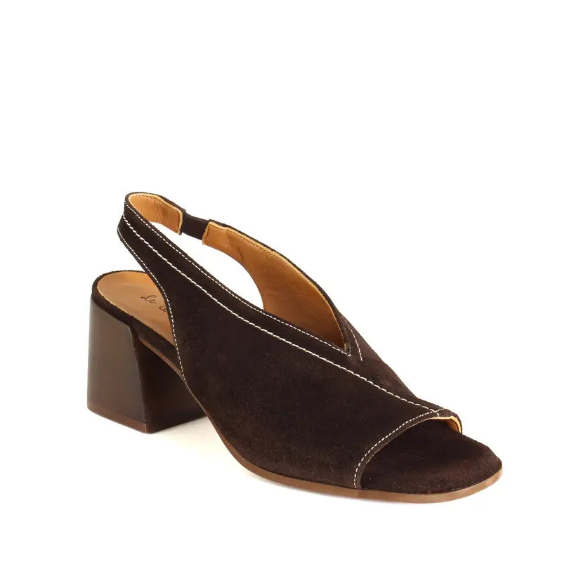 Sandalo Justine Marrone miniatura 2