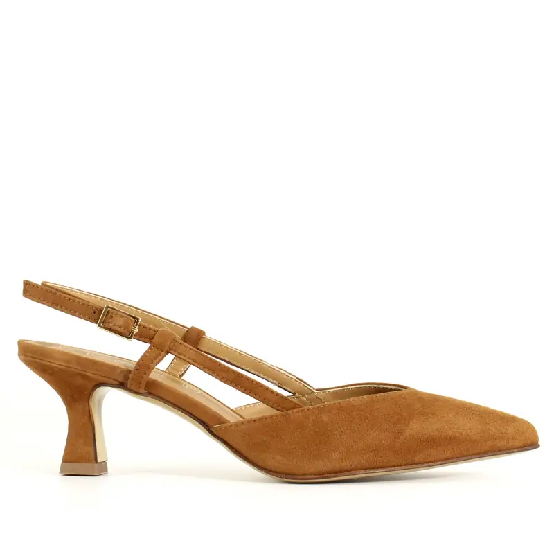 Slingback Maryl Cuoio, Marrone