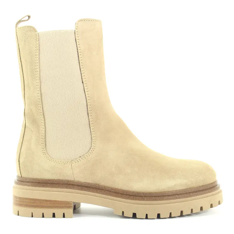 Le Walterine Stivaletto Chelsea beige Donna