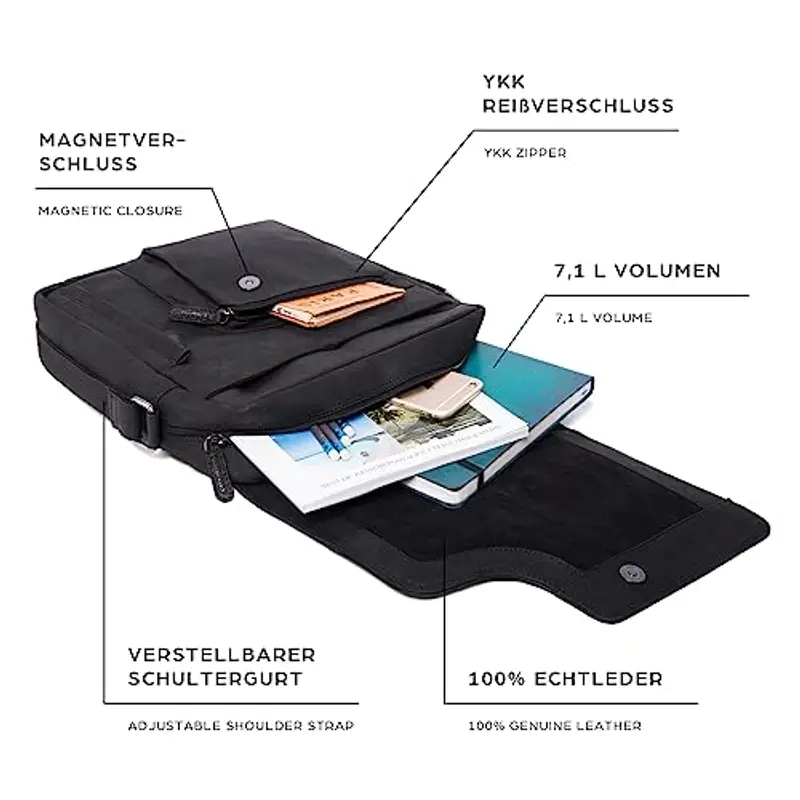 LEABAGS Borsa a tracolla Uomo 1289839 miniatura 3