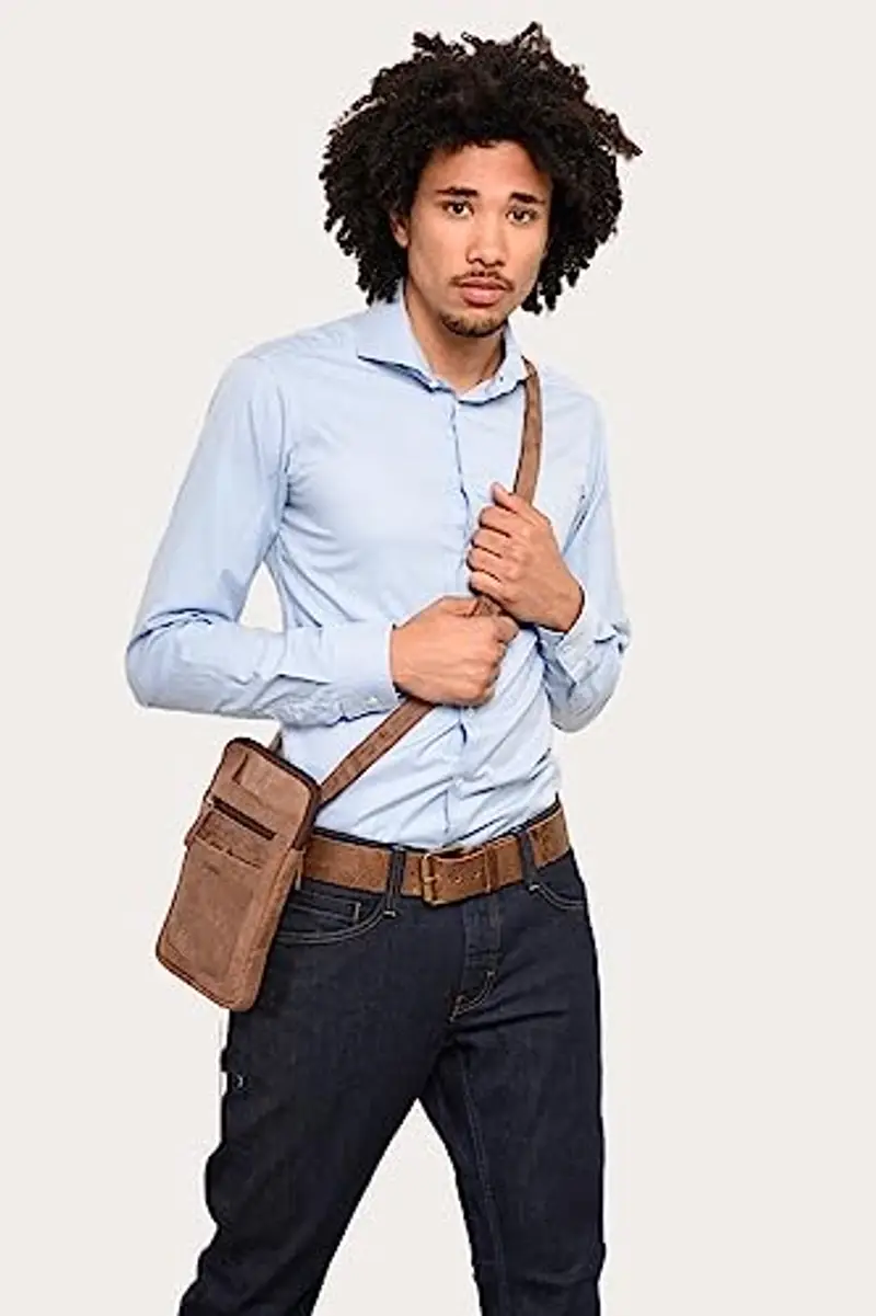 LEABAGS Borsello Uomo Marrone 1299733 miniatura 2