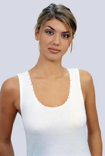 CANOTTA DONNA IN COTONE MAKO DONNA LEABLE 1406 Tg 7