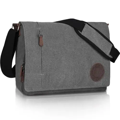 Leathario Borsa a tracolla Uomo Grigio 3375279