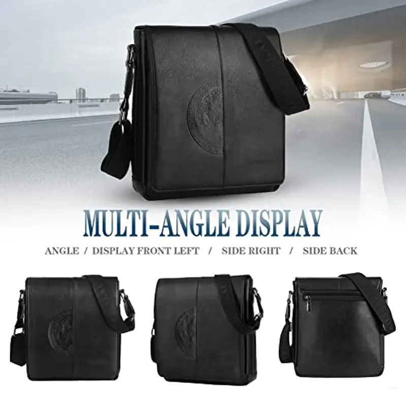 Leathario Borsello Uomo Nero 815071 miniatura 3