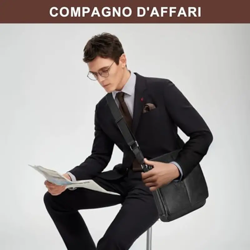 Leathario Borsello Uomo Nero 1597524 miniatura 2