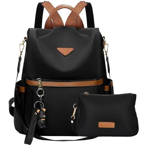 Leathario Zaino Donna Antifurto e Impermeabile, Zainetto, Zaini, Borsa Donna per Ufficio, Lavoro, Università, Viaggio,