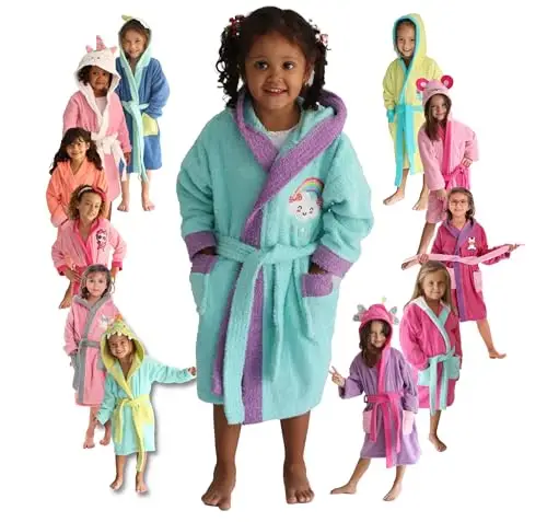 LEBENGOOD - Accappatoio bambina, bambino, Ragazze Cotone: Ragazza, Bambini - 100% Cotone OEKO