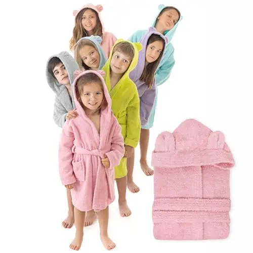 LEBENGOOD - Accappatoio Bambini adolescenti Cotone: Bambino, Bambina, 100% Cotone OEKO-TEX miniatura 2