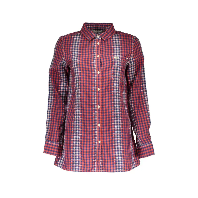 Camicia Maniche Lunghe Uomo Rossa Logo Rosso
