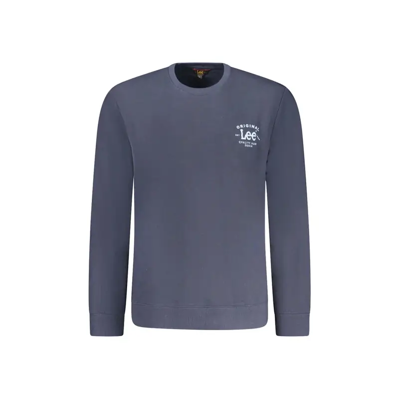 Lee Felpa Uomo Blu con Stampa Logo