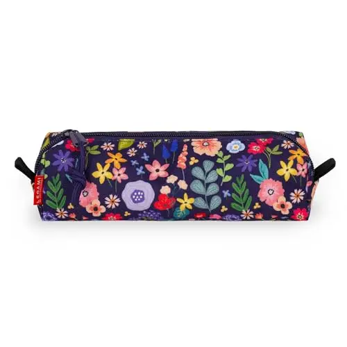 Legami - Astuccio My Pencil Case, Tema Flowers, Chiusura a Zip, in Plastica riciclata, Resistente, Capiente, Pratico miniatura 3